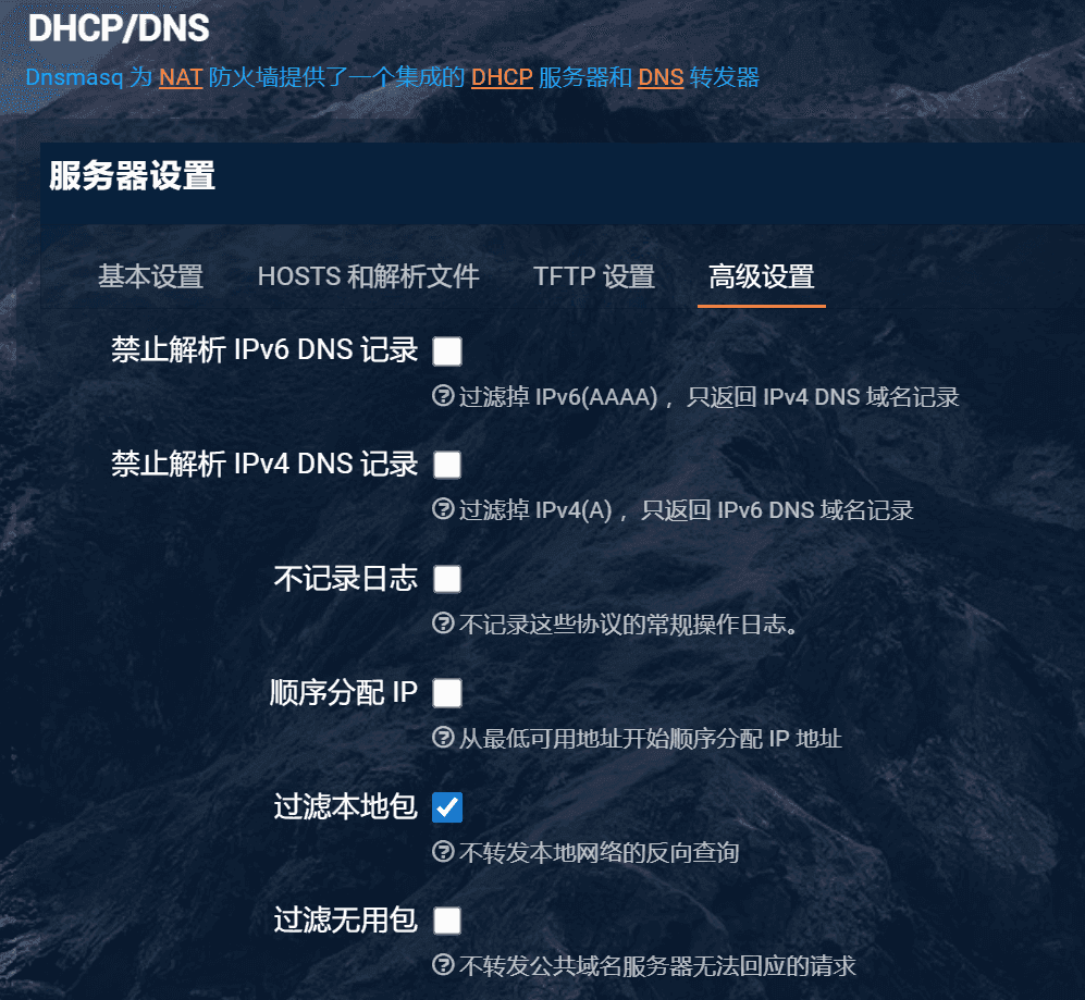 DHCP/DNS 设置
