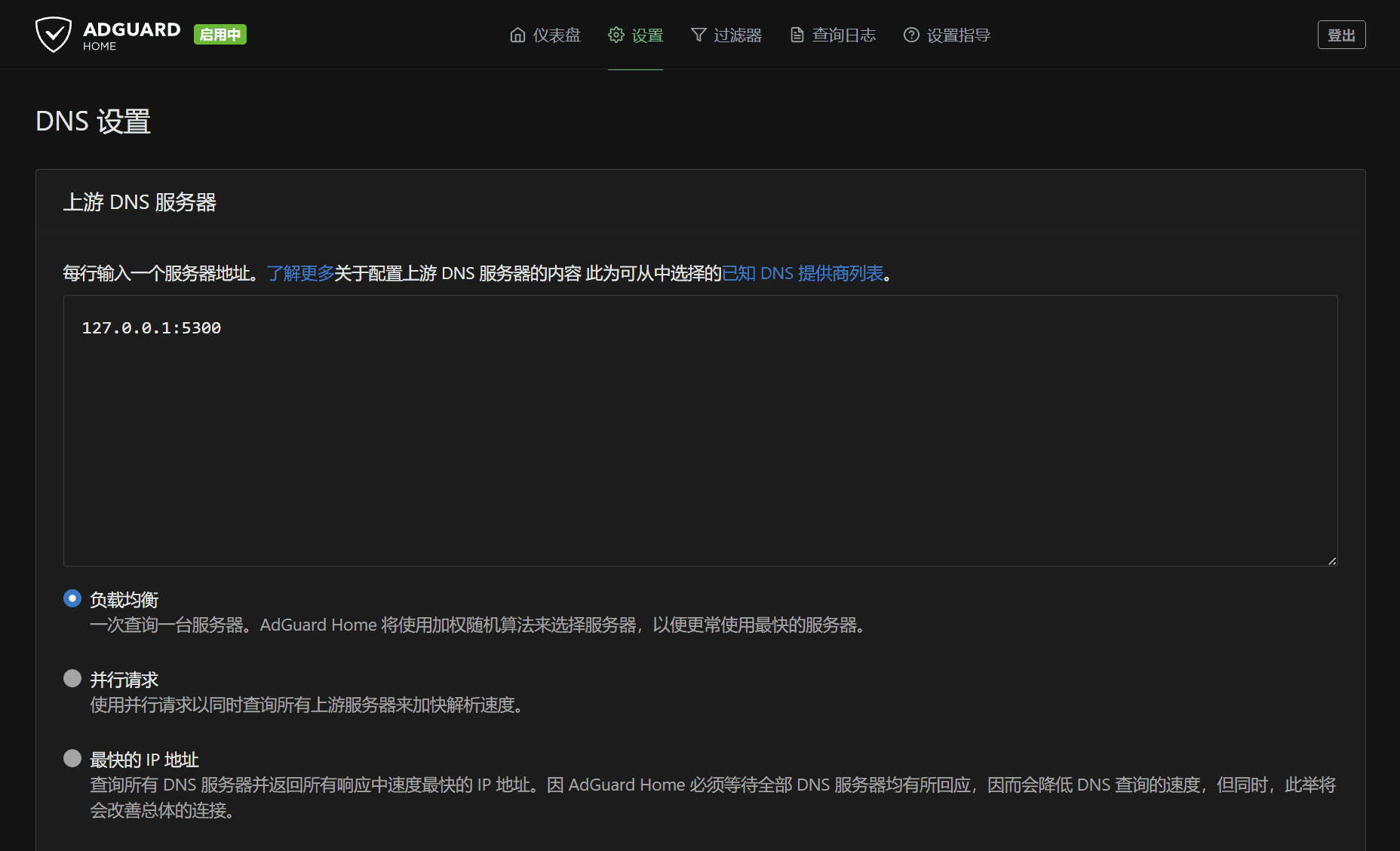 AGH 设置 - DNS 设置